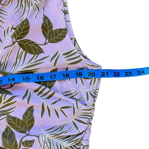 Lands End Dress Womens Size XL Petite Surplice Purple Faux Wrap Sleeveless - Picture 7 of 14